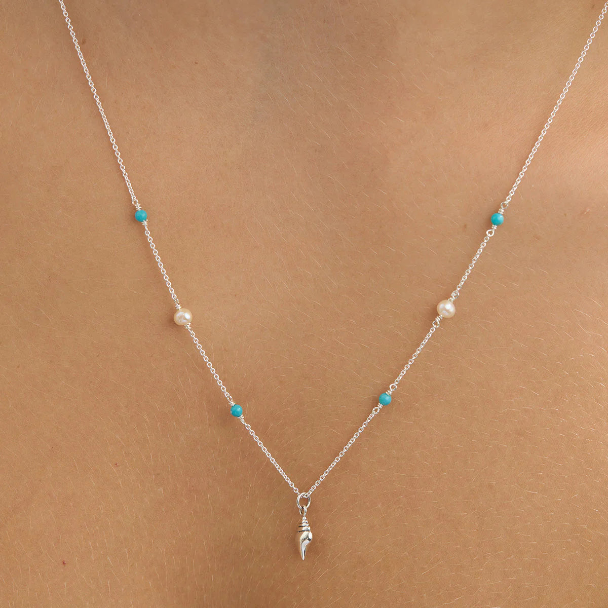 Sterling Silver, Santorini Necklace (view 2) - Mountain Dreads