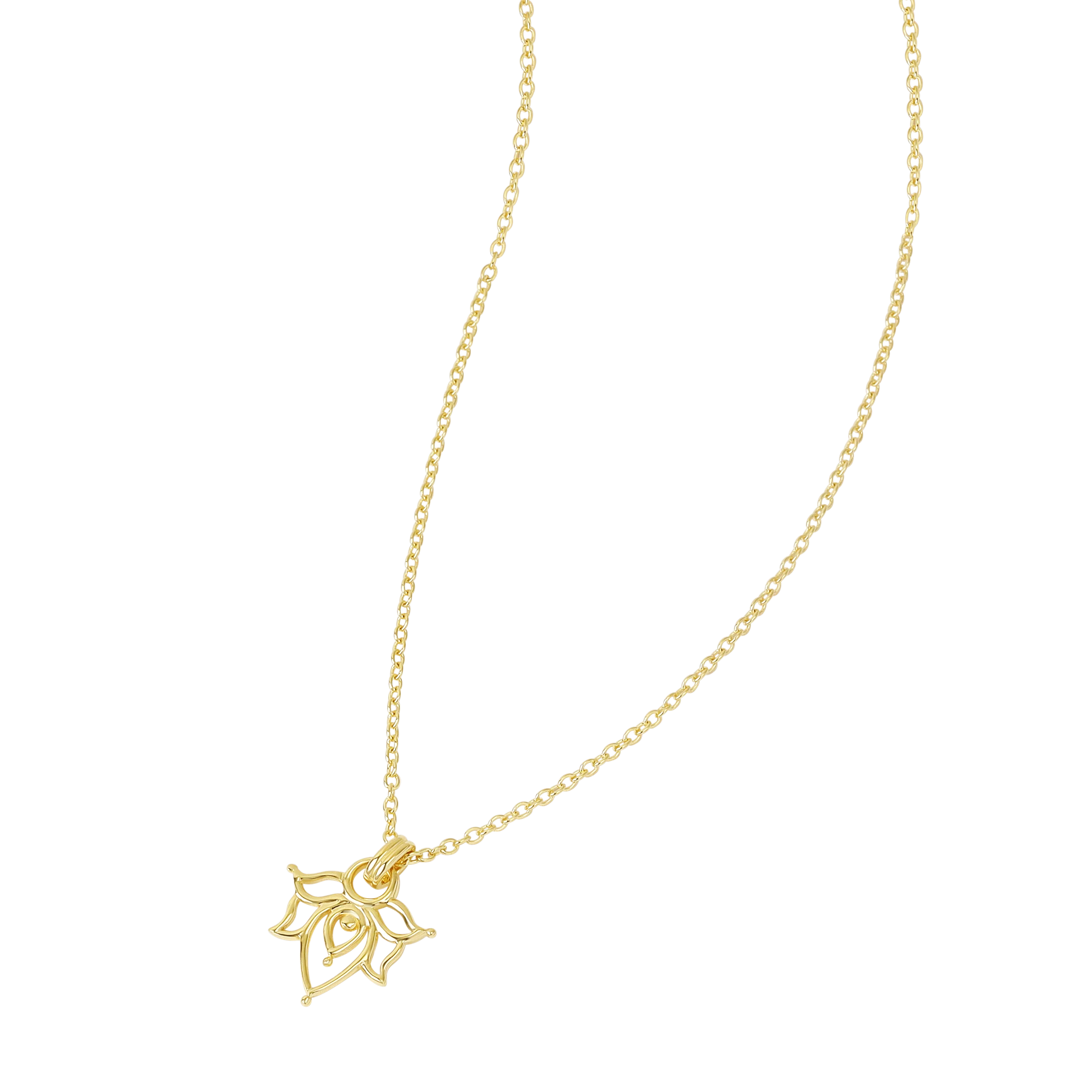 Dainty Lotus Necklace Gold
