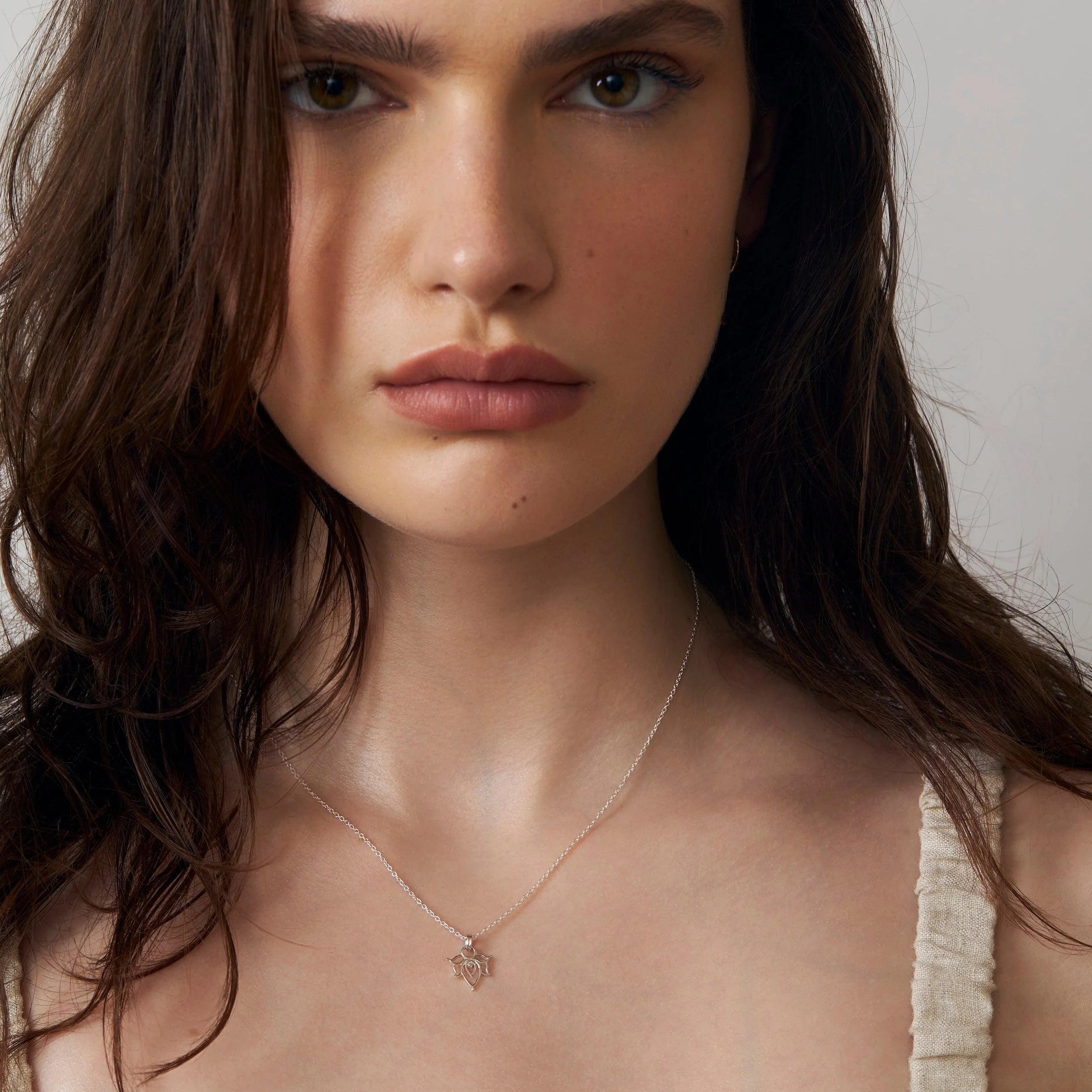 Sterling Silver | Dainty Lotus Necklace