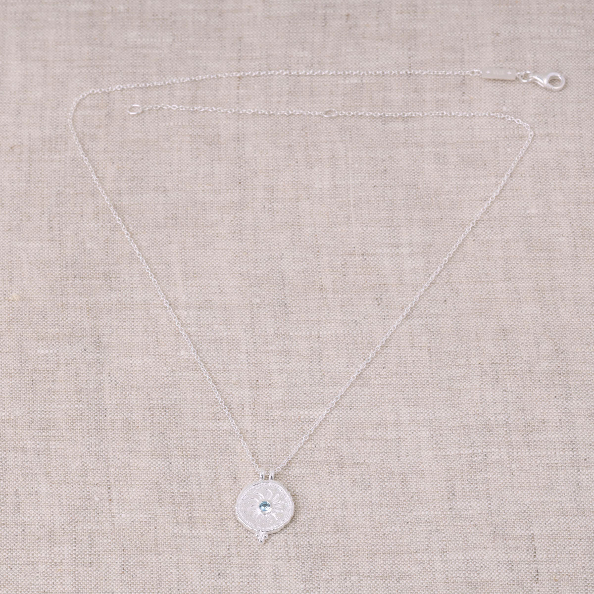 Sterling Silver | Helios Blue Topaz Necklace