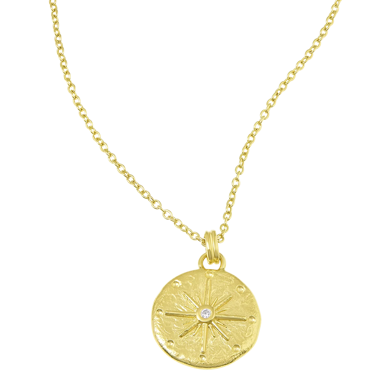Celestial Compass Necklace Gold