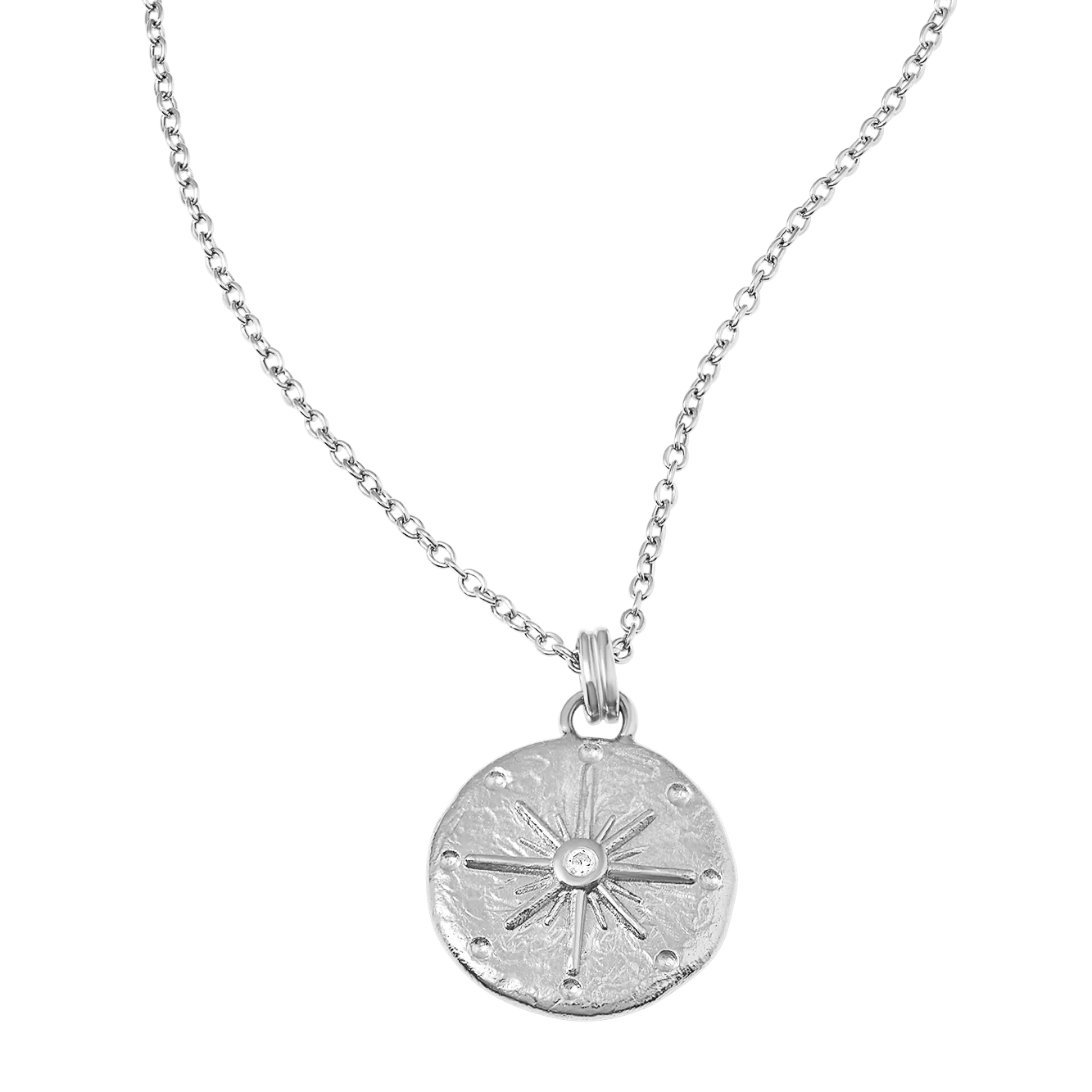 Sterling Silver, Celestial Compass Necklace - Mountain Dreads