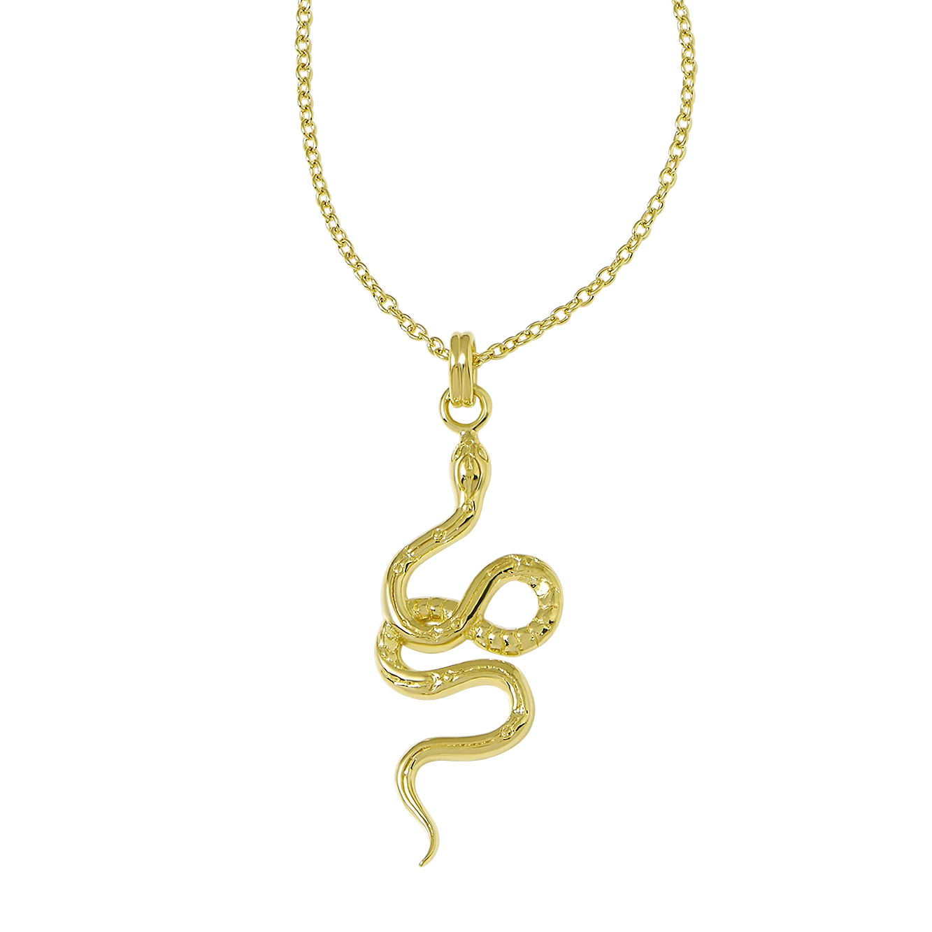 Lunara Serpent Coil Necklace Gold