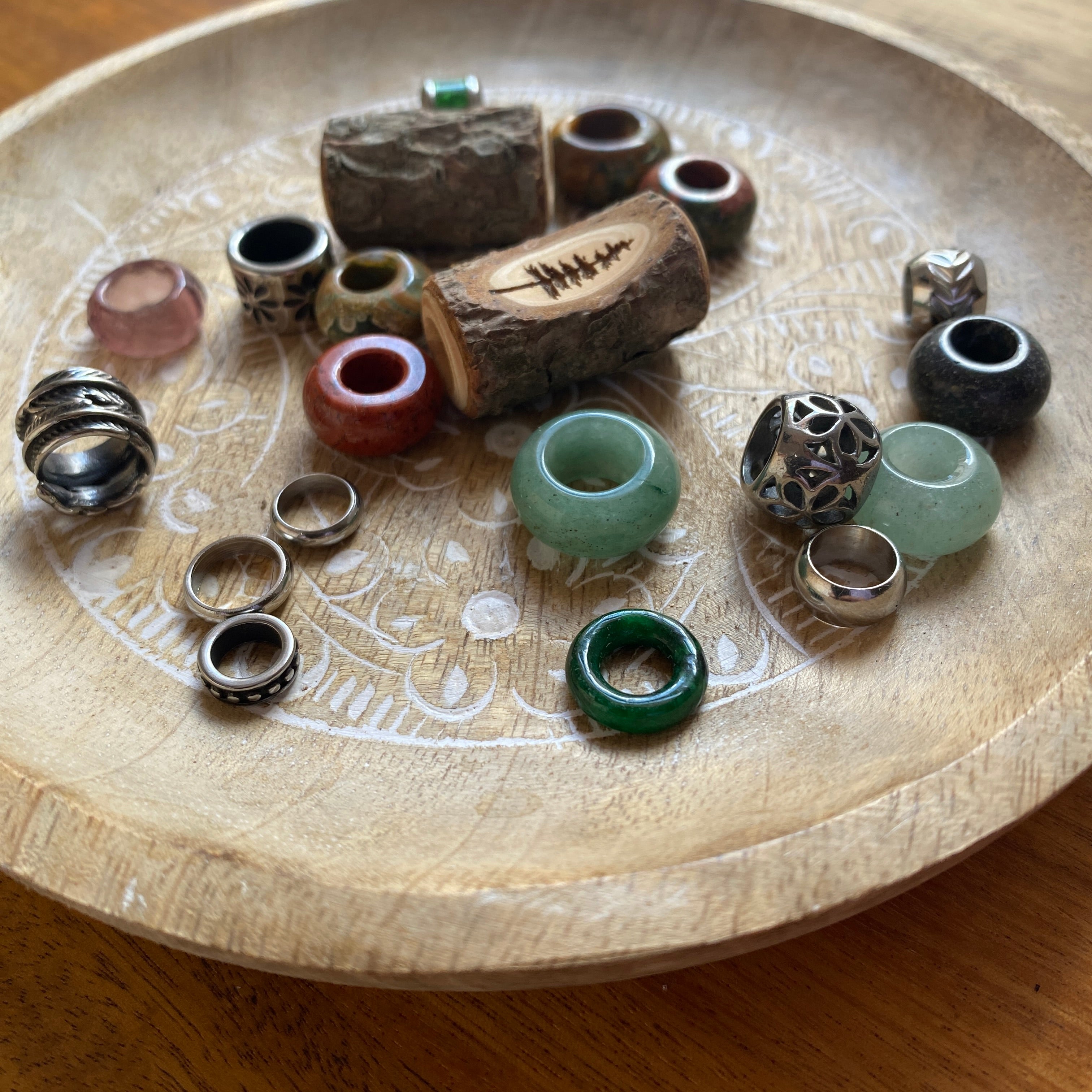 Juniper Forest dreadlock beads, limited edition set of 20 (view 4) - Mountain Dreads