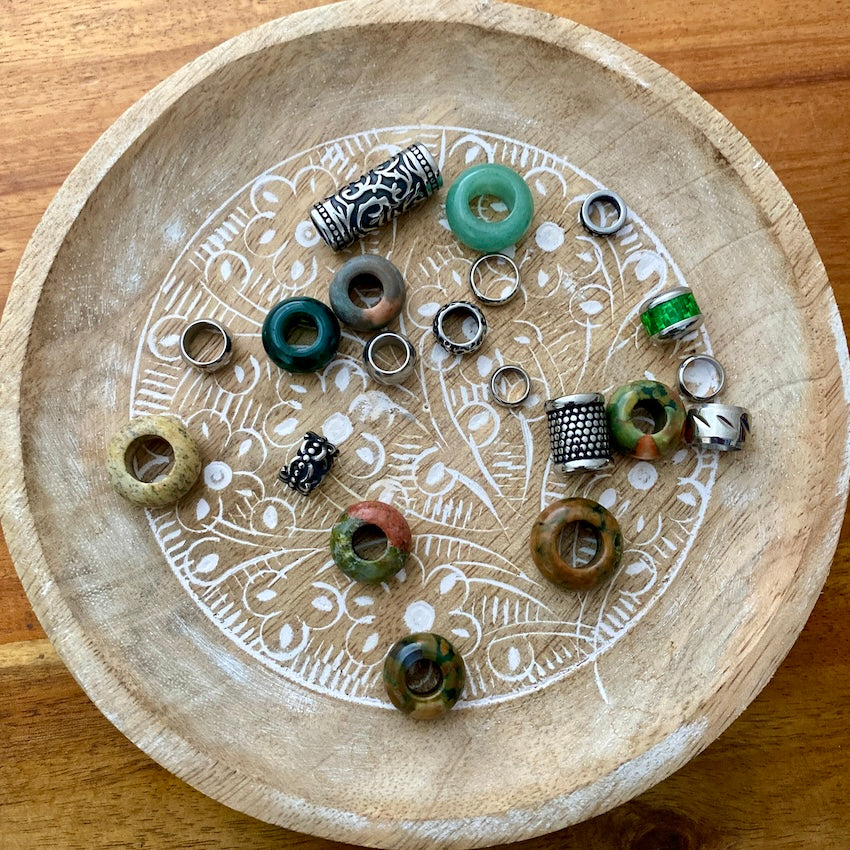 Limited Edition Green Dreadlock Beads | Set Of 20