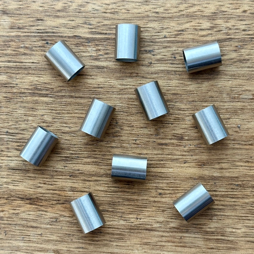 Stainless Steel Tube Beads | Set Of 10