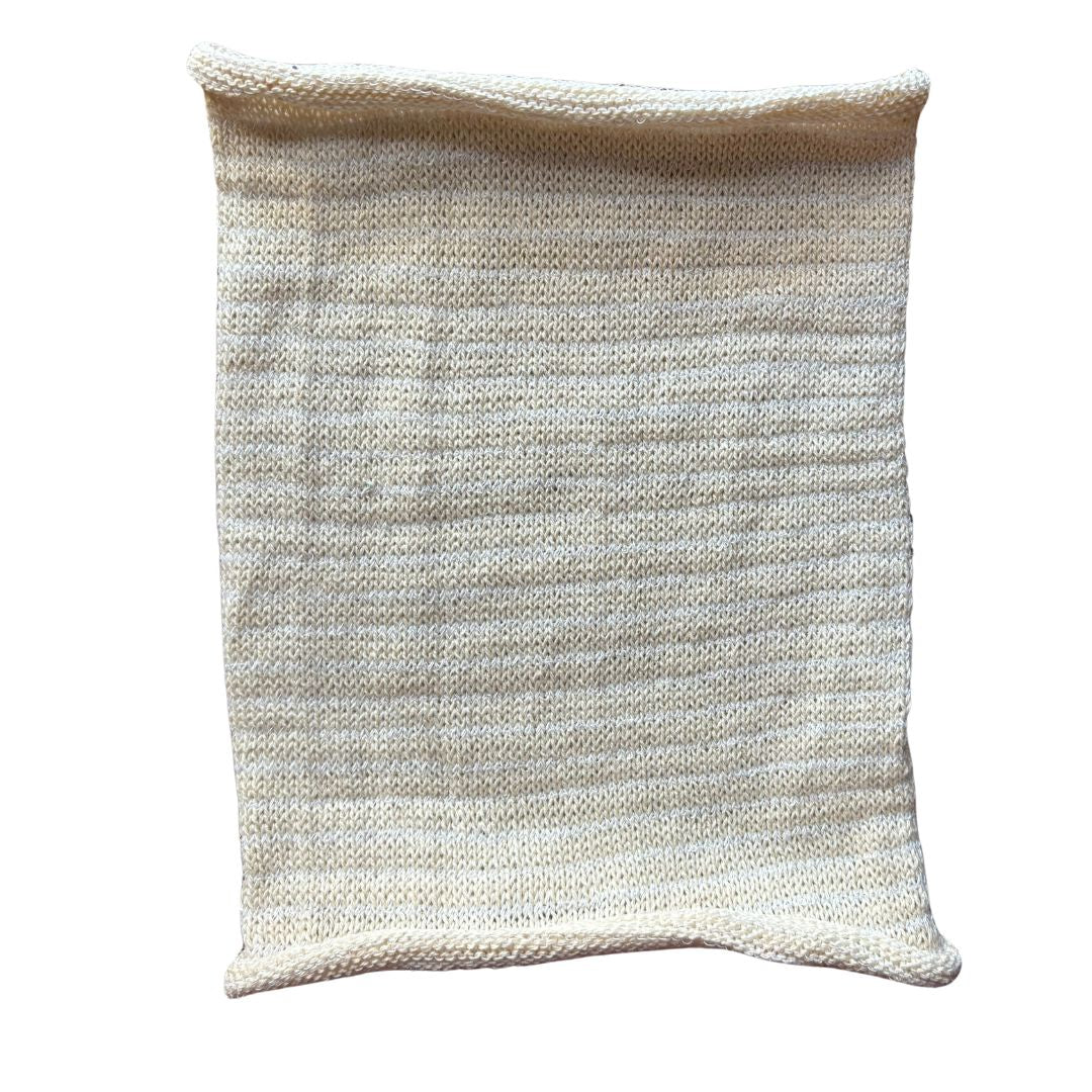 White cotton headband on a white background