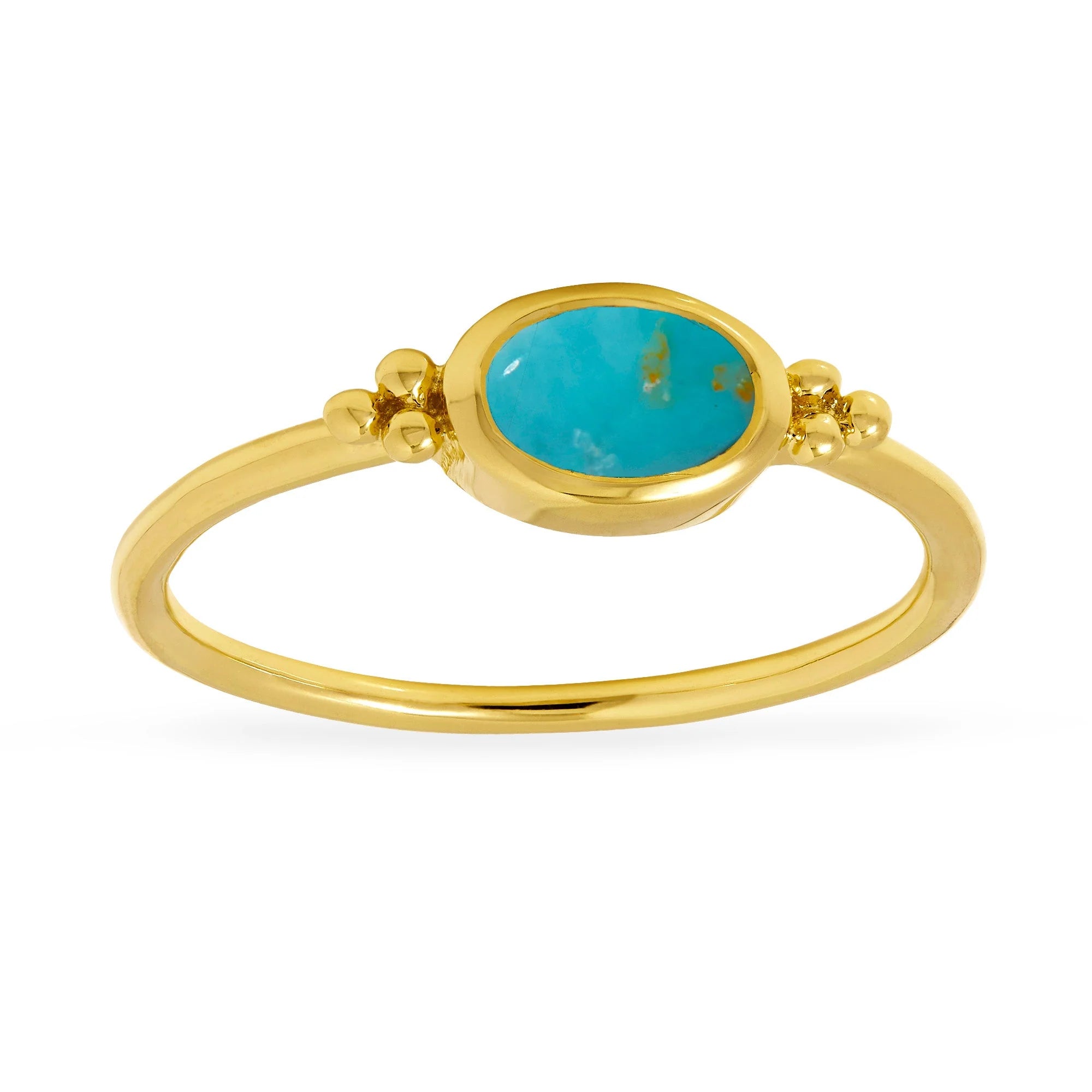 Turquoise Ring Gold - Mountain Dreads