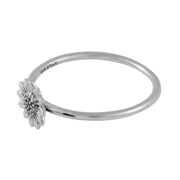 Sterling Silver Delicate Sunflower Ring