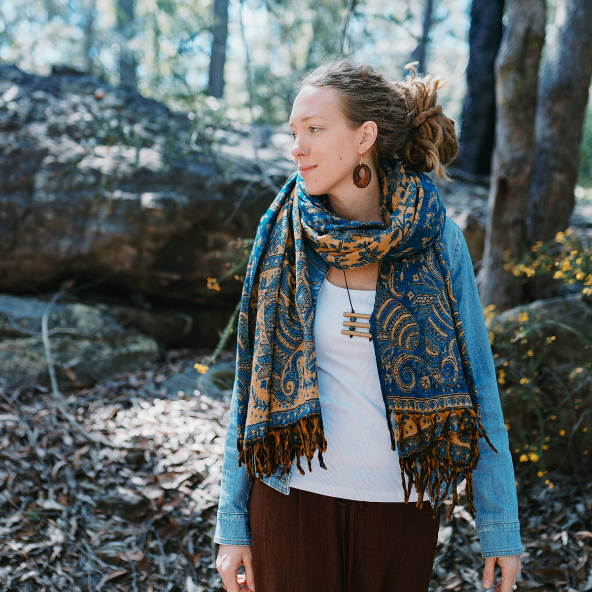 Paisley Scarf - River Hollow (view 4) - Mountain Dreads
