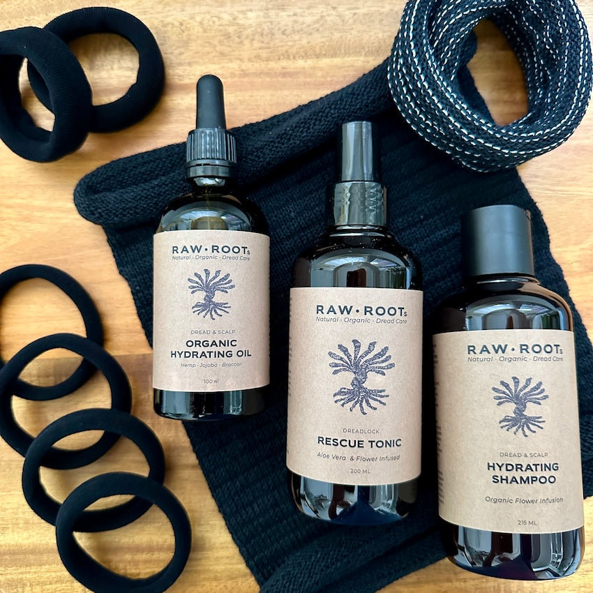 Raw Roots Dry Dreadlocks & Scalp Care Pack - Black