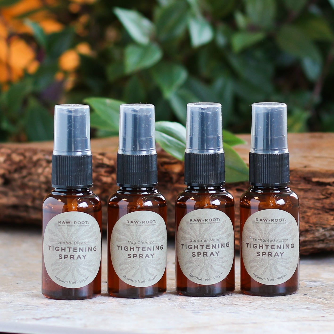 Raw Roots Tightening Spray Travel Size Sampler Set of 4