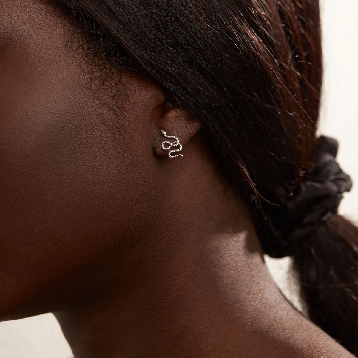 Sterling Silver Serpent Studs