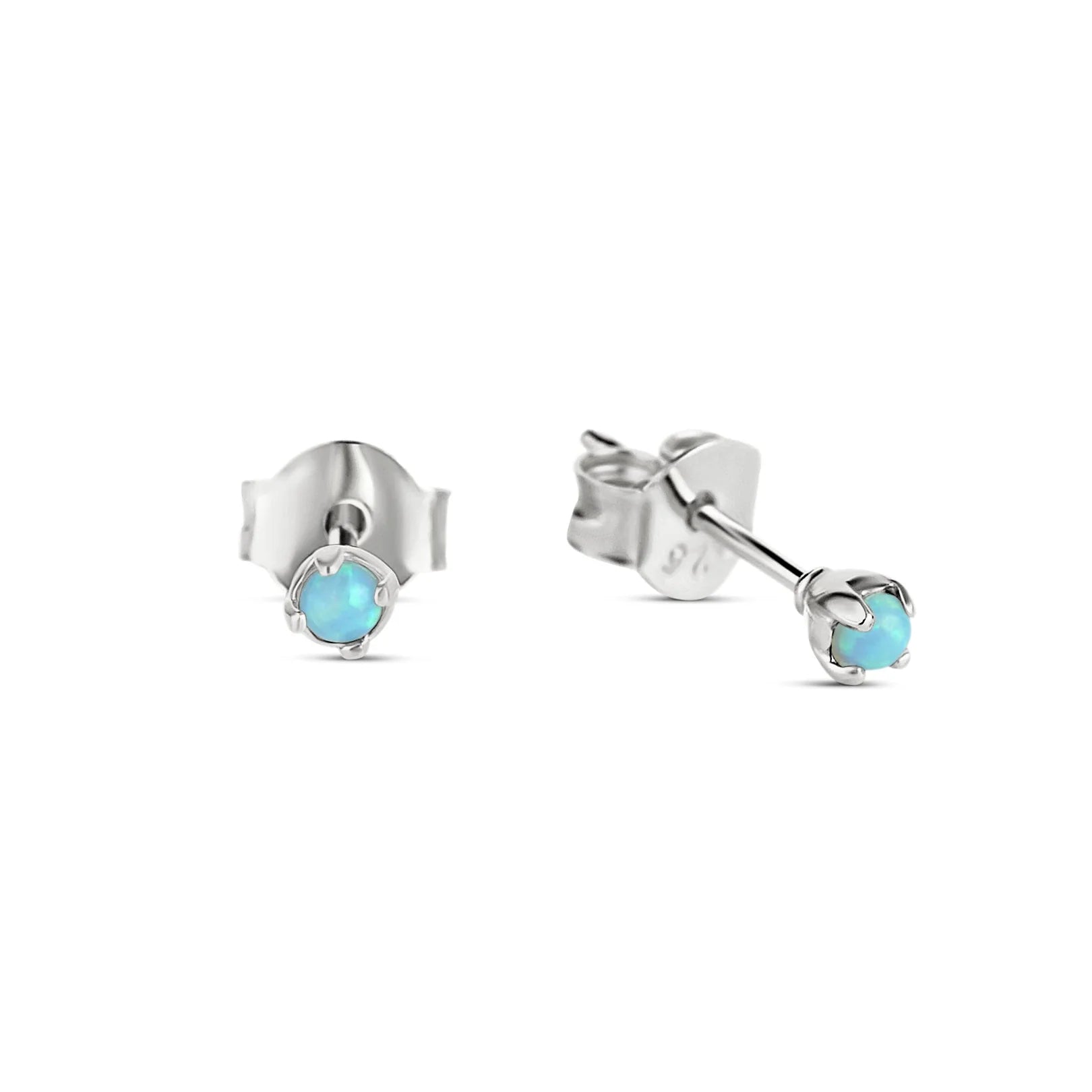 Sterling Silver Delicate Opaline Studs jewellery - Mountain Dreads
