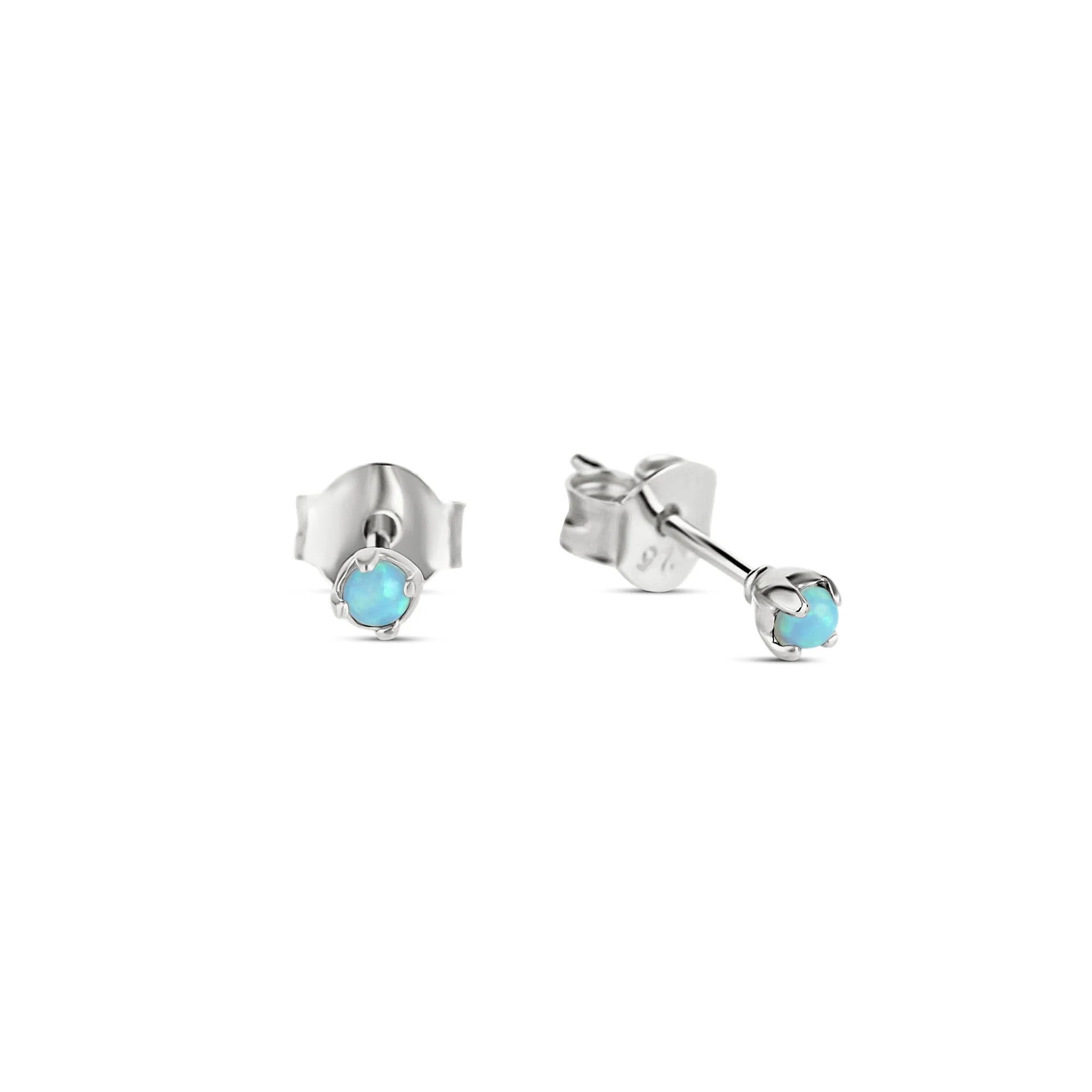 Sterling Silver Delicate Opaline Studs