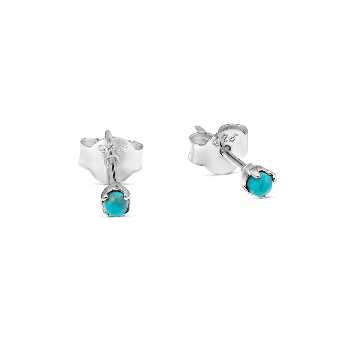 Sterling Silver Delicate Turquoise Studs