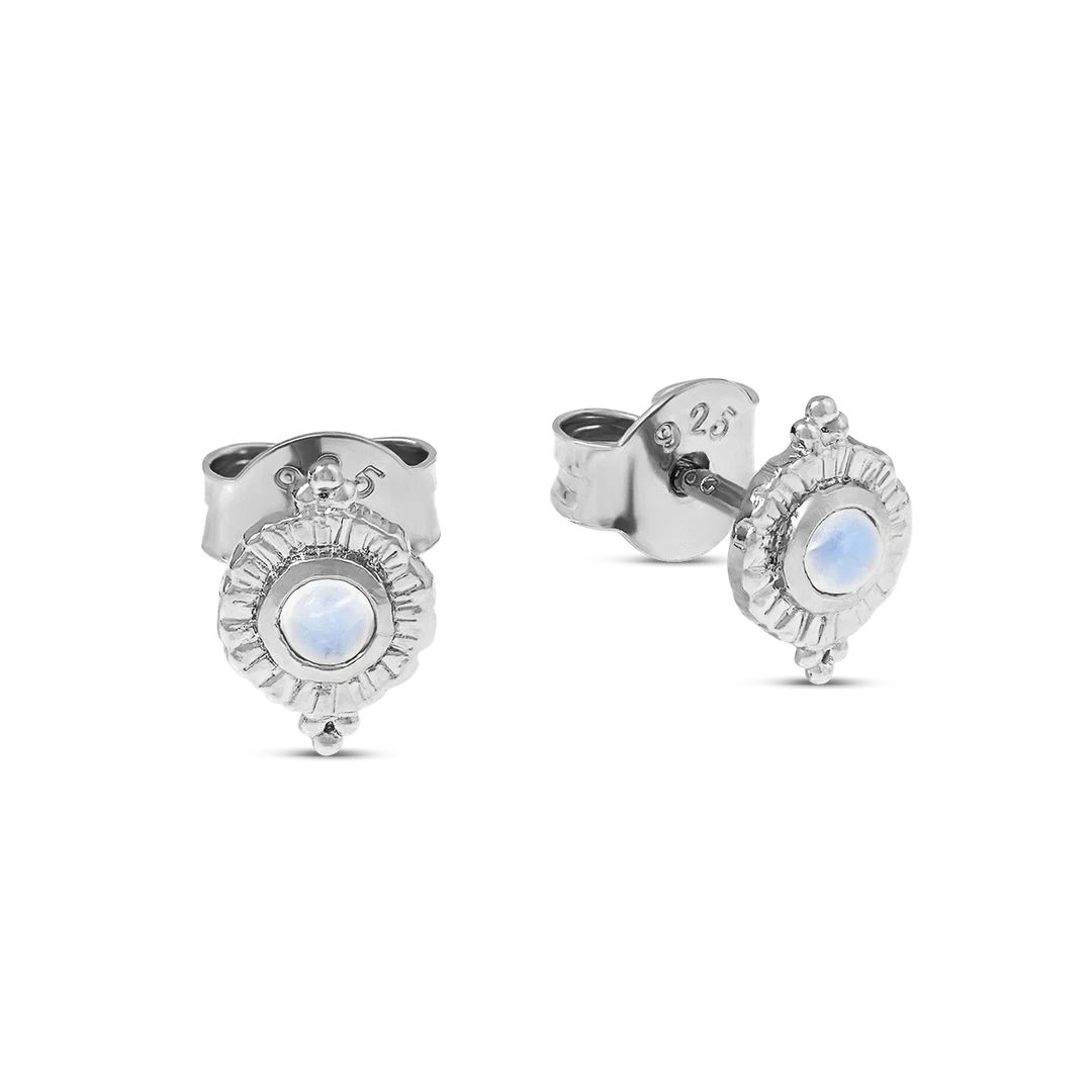 Sterling Silver Veya Moonstone Studs
