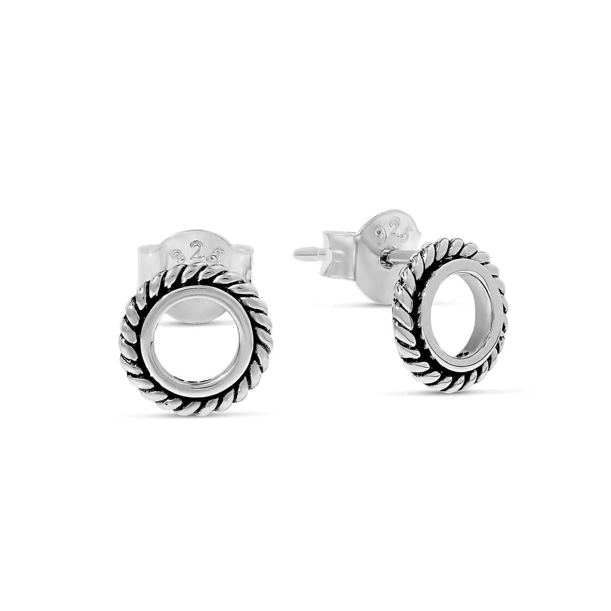 Sterling Silver Mehndi Halo Studs