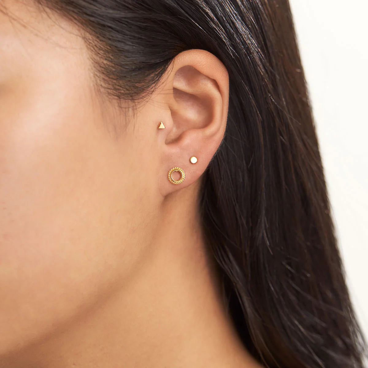 Mehndi Halo Studs Gold