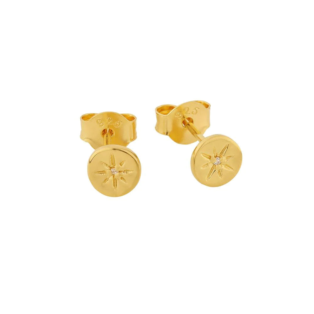 Delicate Enchanted Light Studs Gold
