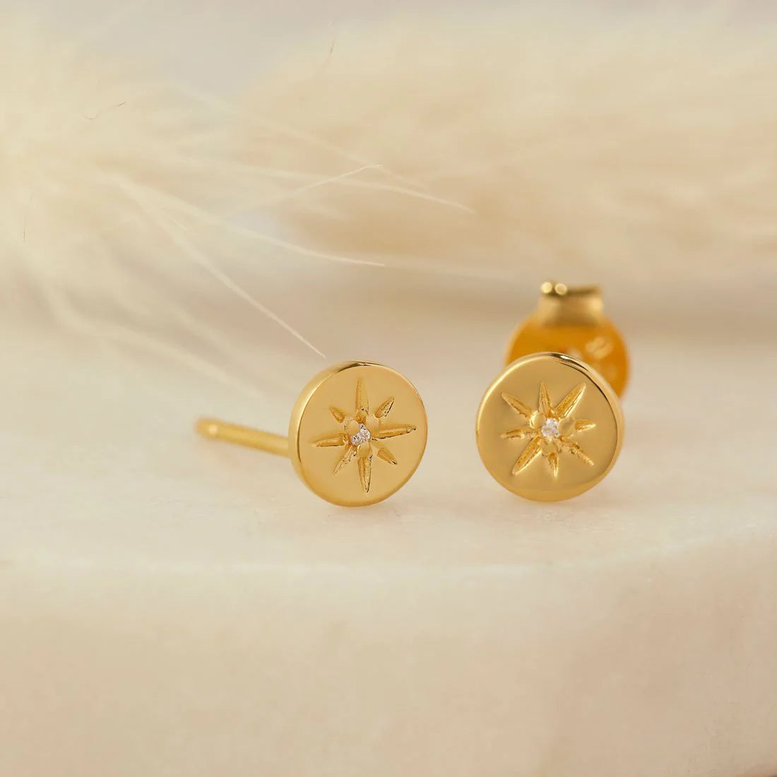 Delicate Enchanted Light Studs Gold