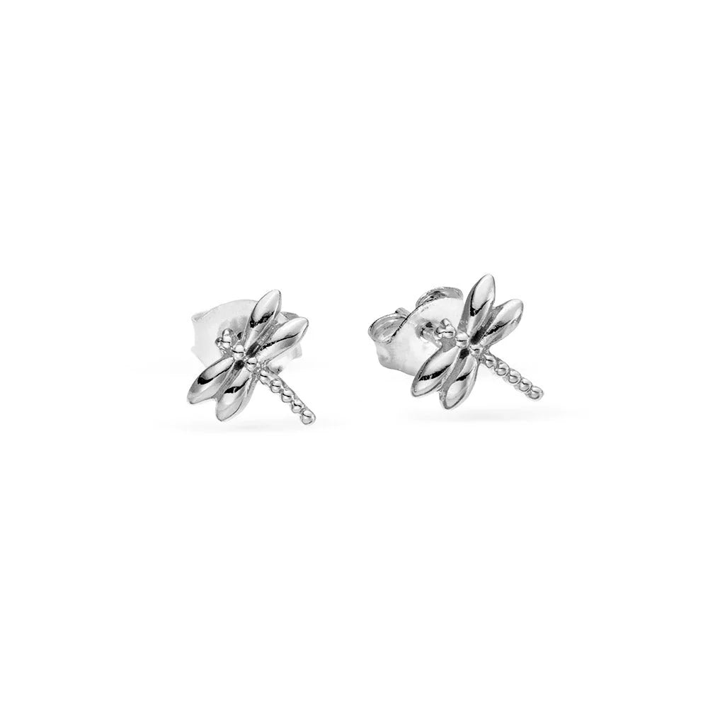 Sterling Silver, Tiny Dragonfly Studs jewellery (view 4) - Mountain Dreads