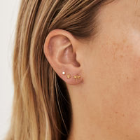 Tiny Dragonfly Studs Gold jewellery (view 2) - Mountain Dreads