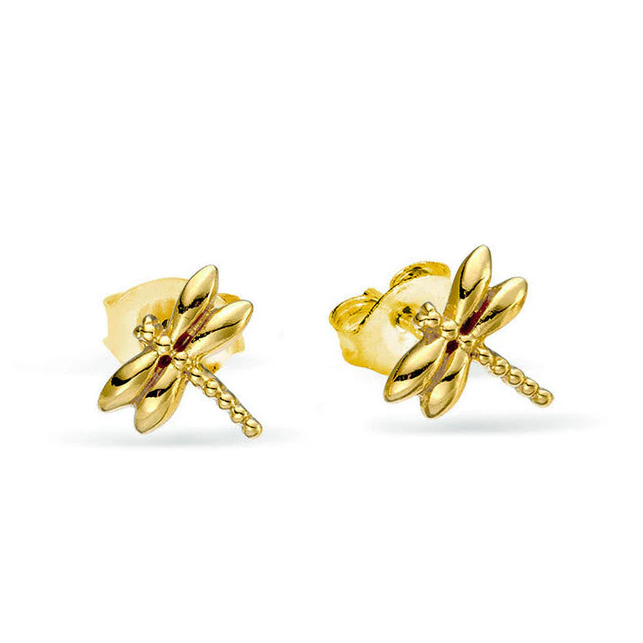 Tiny Dragonfly Studs Gold jewellery - Mountain Dreads
