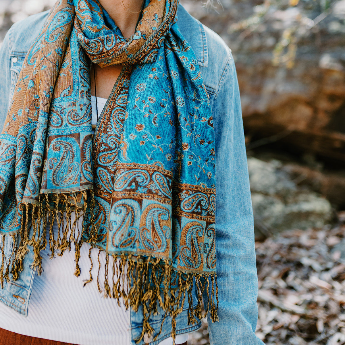 Paisley Scarf - River Tides