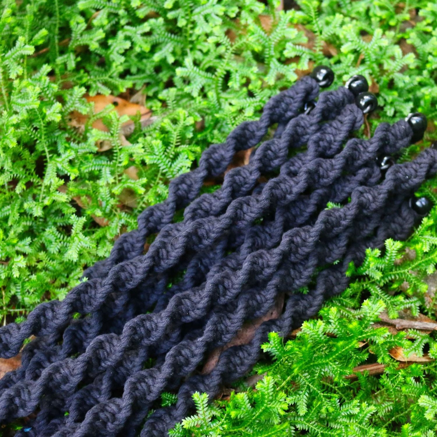 Black Macrame Spiralocks