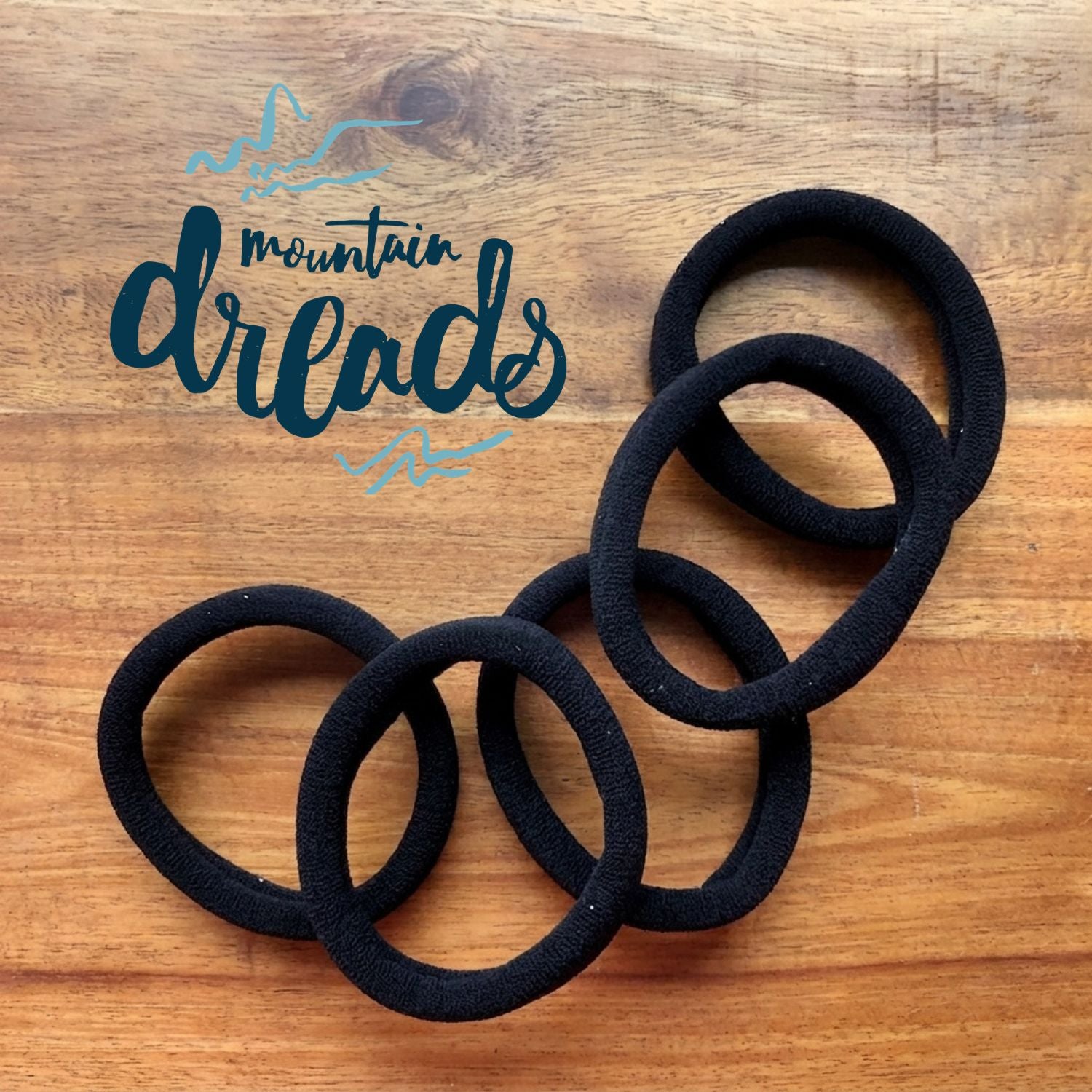Black Regular Stretchy Dread Ties - Mountain Dreads