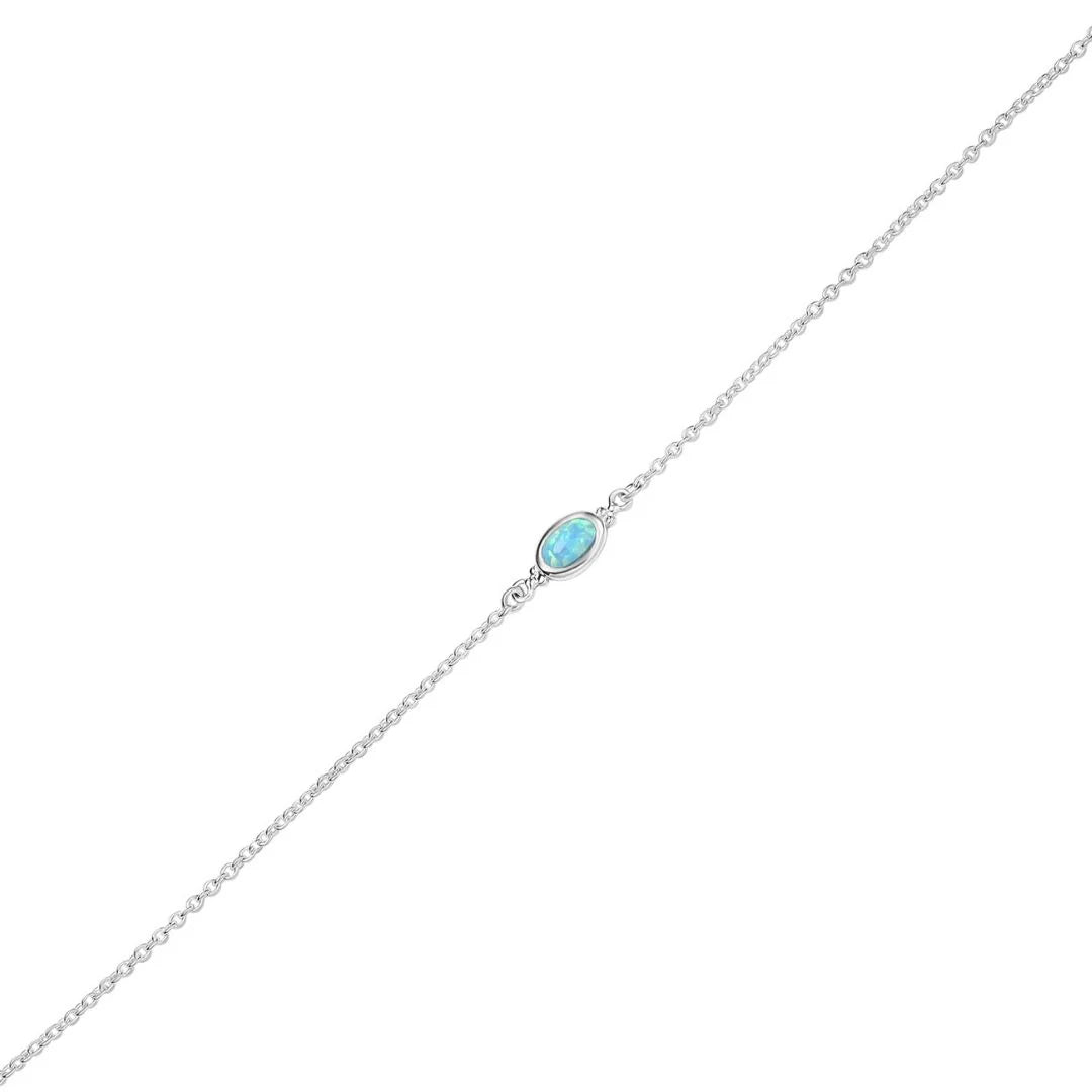 Sterling Silver, Moon Song Opal Bracelet (view 3) - Mountain Dreads