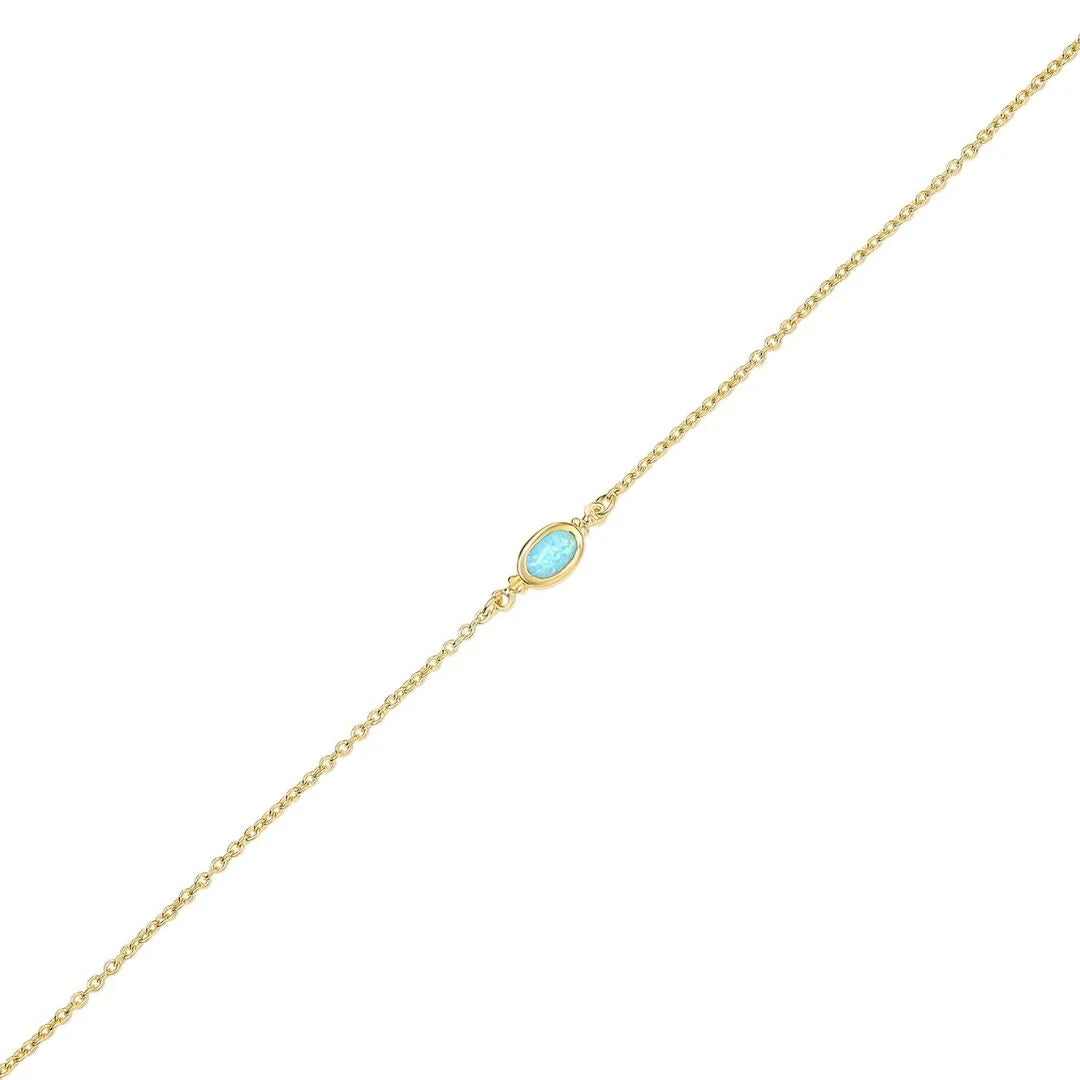 Moon Song Opal Bracelet Gold (view 3) - Mountain Dreads