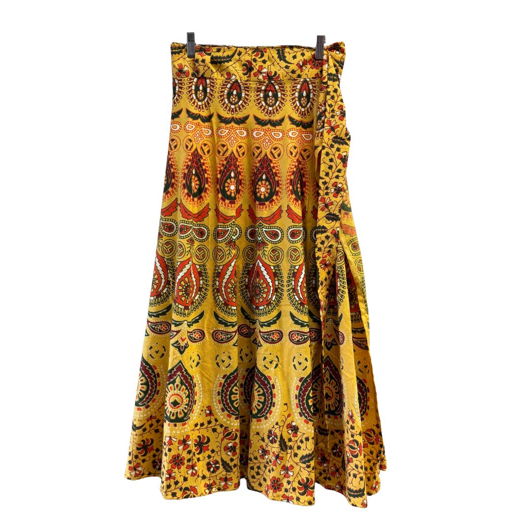 Amber, Long Cotton Wrap Skirt (view 3) - Mountain Dreads