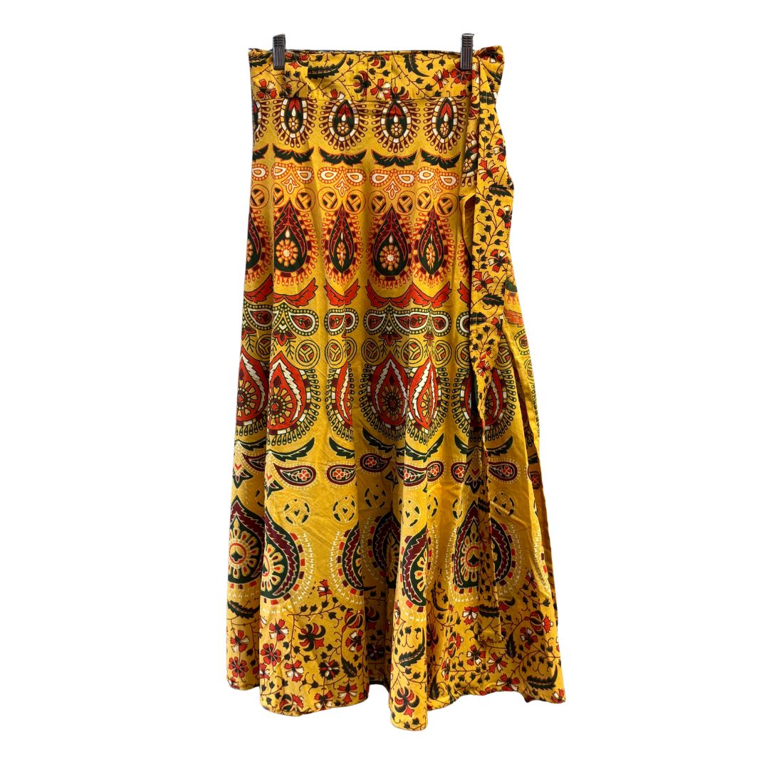 Amber, Long Cotton Wrap Skirt (view 4) - Mountain Dreads