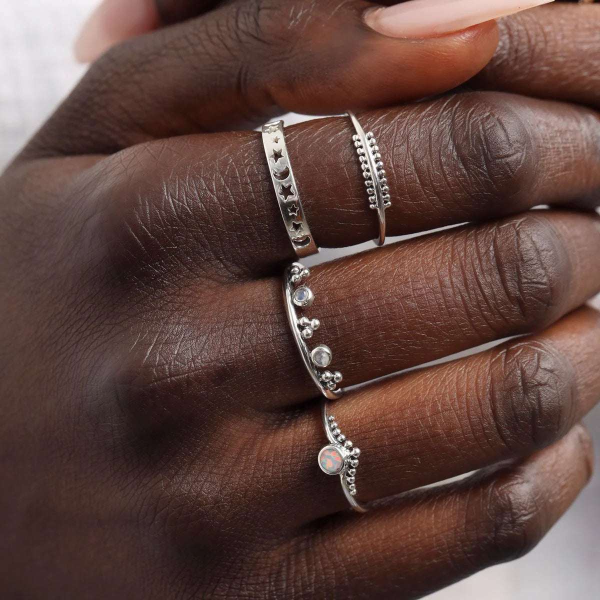 Sterling Silver Diadème Opal Ring