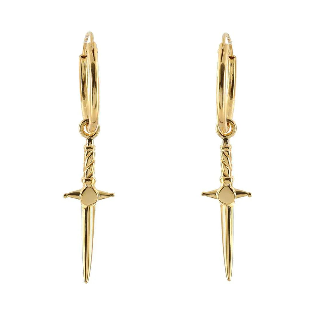 Cosmic Dagger Sleepers Gold jewellery (view 2) - Mountain Dreads