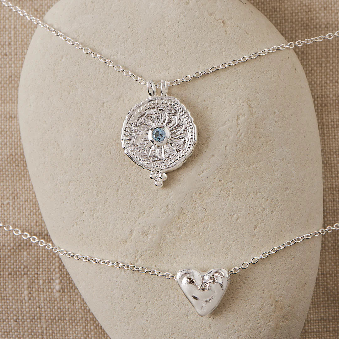 Sterling Silver | Helios Blue Topaz Necklace