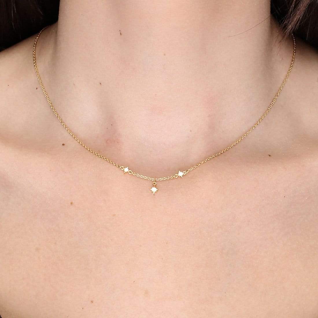 Celestial Star Necklace Gold
