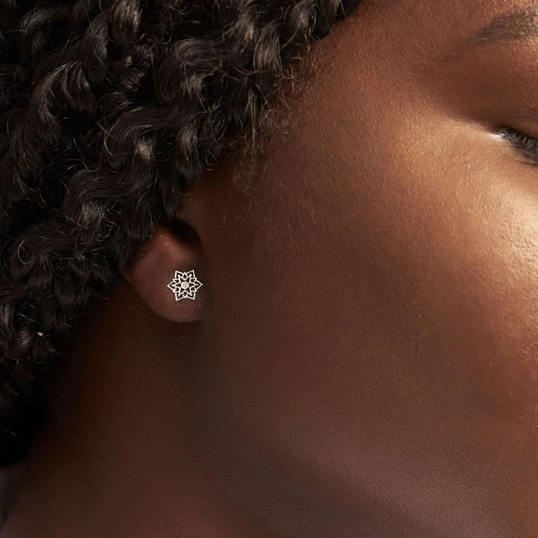 Sterling Silver Mandala Star Studs