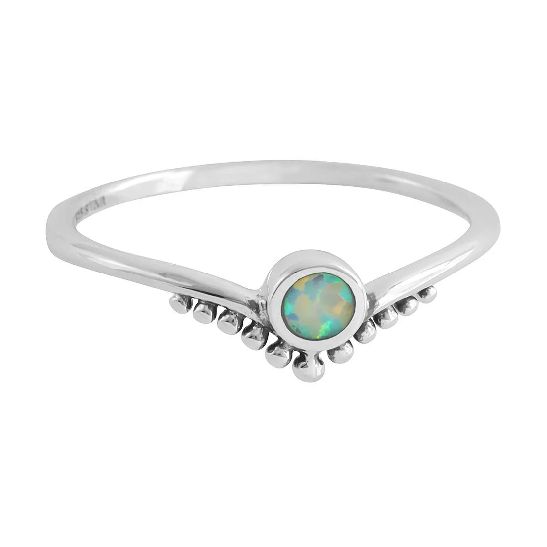 Sterling Silver Diadème Opal Ring