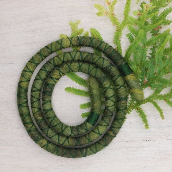 Seaweed Felt Spiralocks dreadlock beads - Mountain Dreads