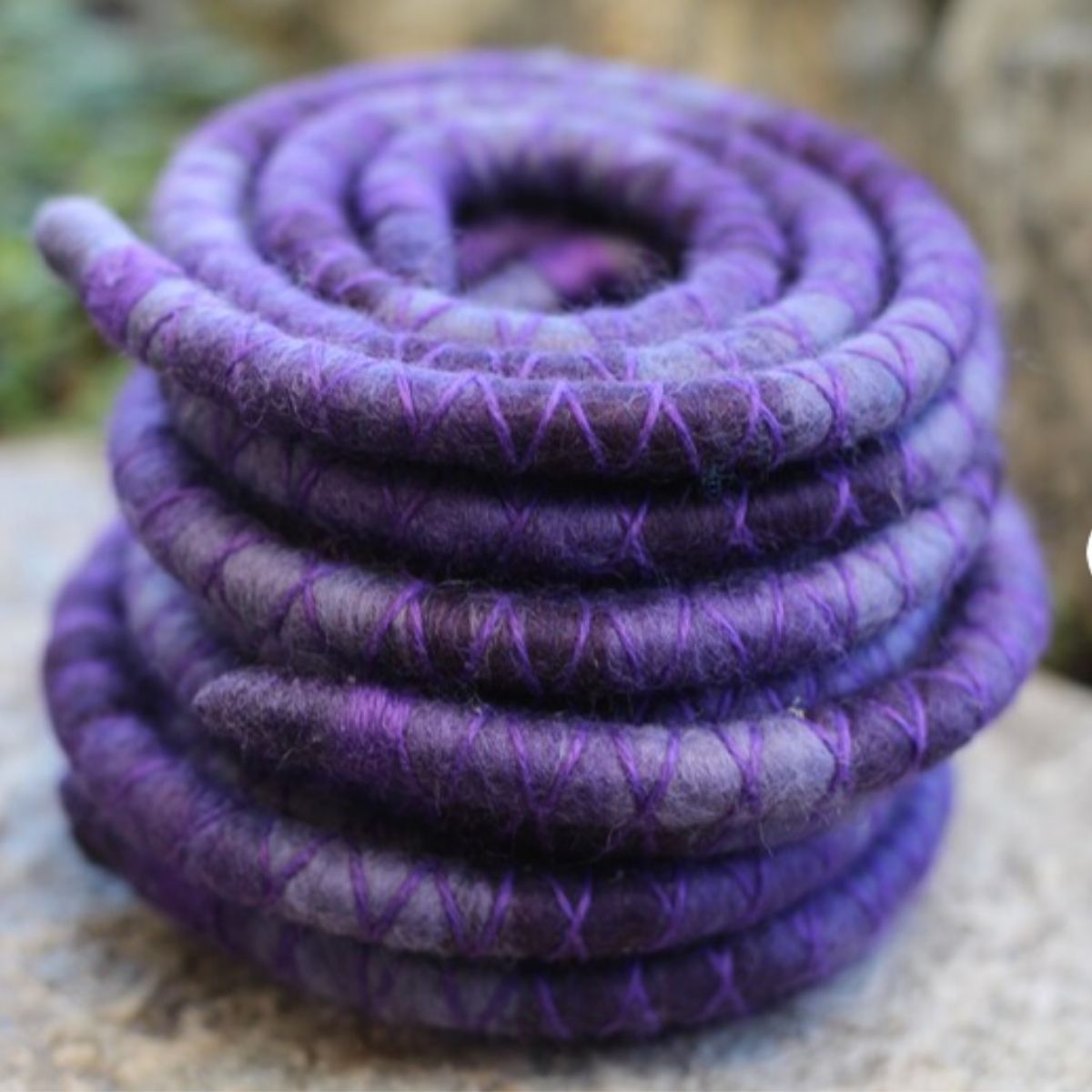 Amethyst Wool Felt Spiralocks