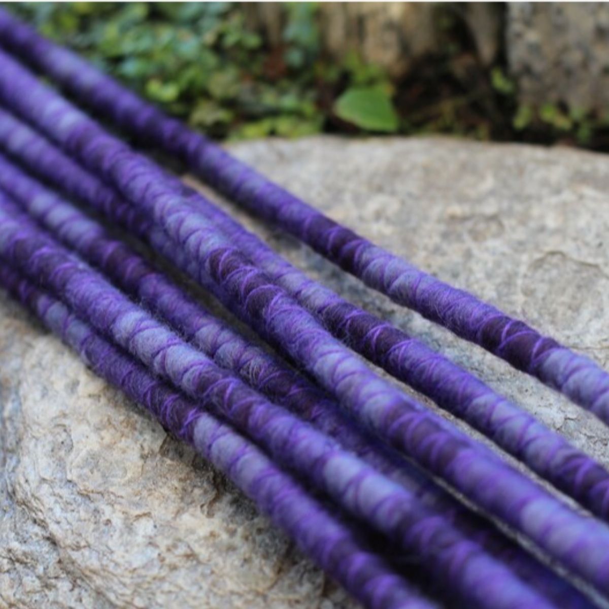 Amethyst Wool Felt Spiralocks