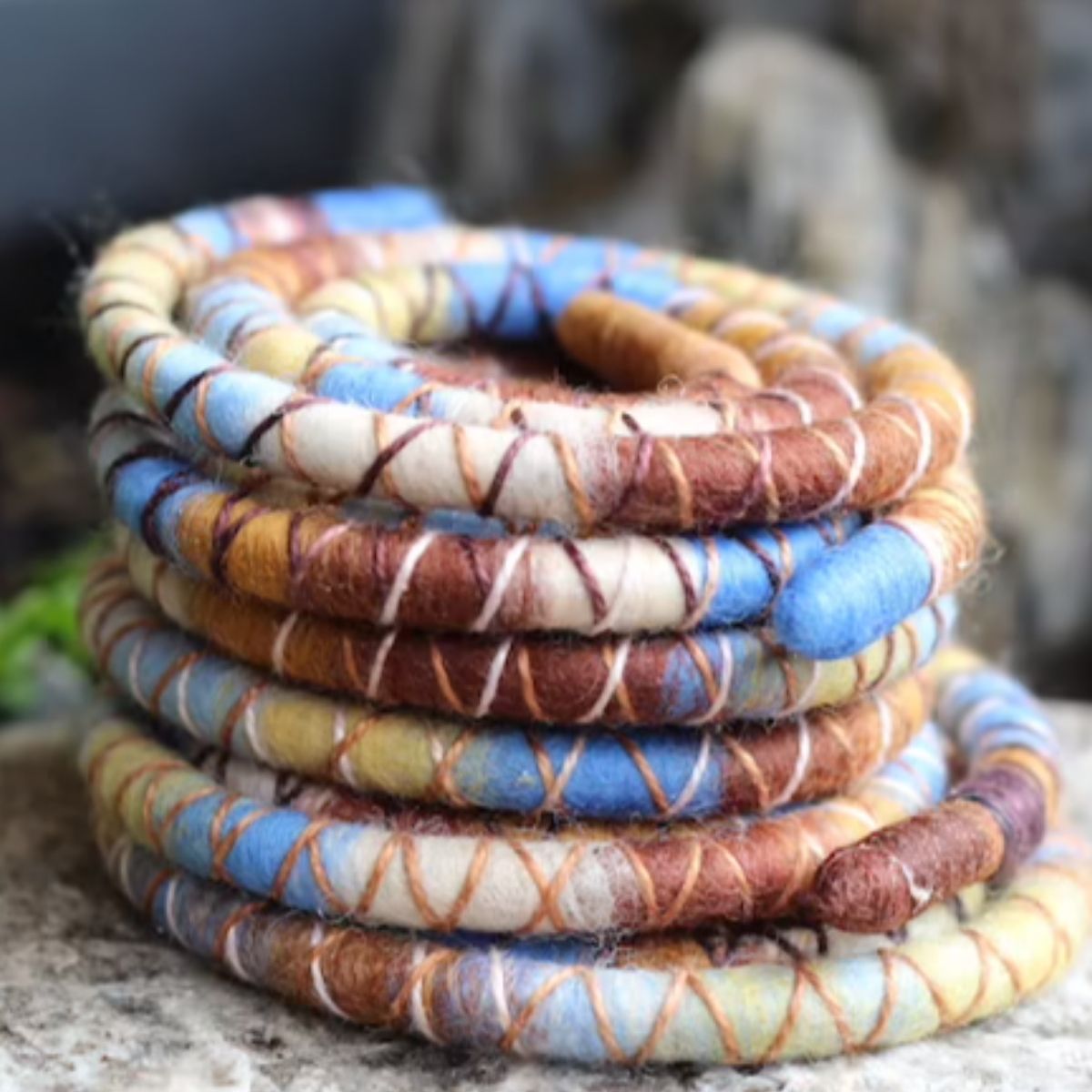 Summer Field Wool Felt Spiralocks