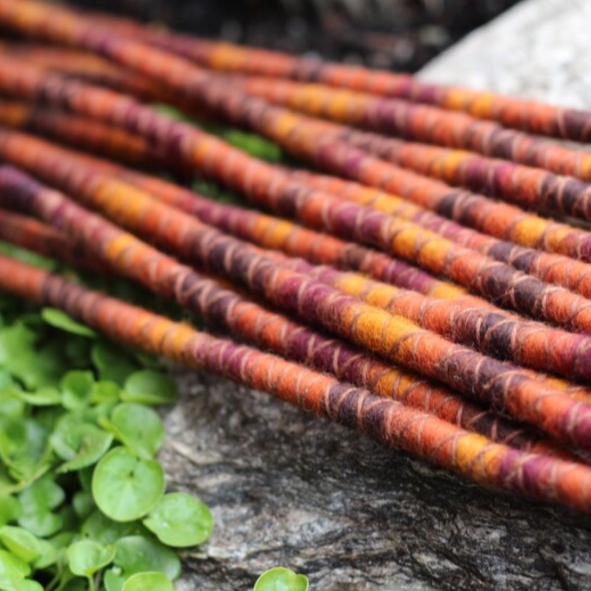 Henna Wool Felt Spiralocks