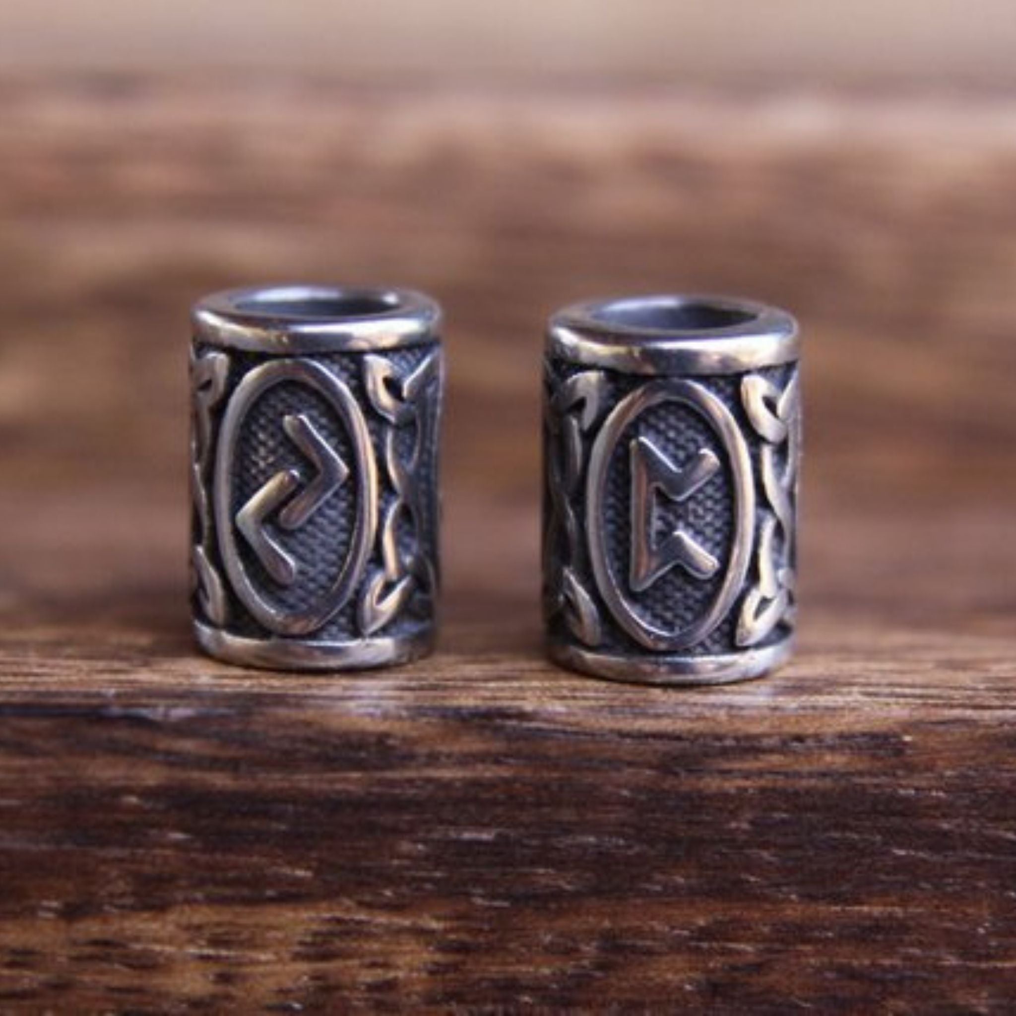Beard Beads Viking Runes | Set Of 2