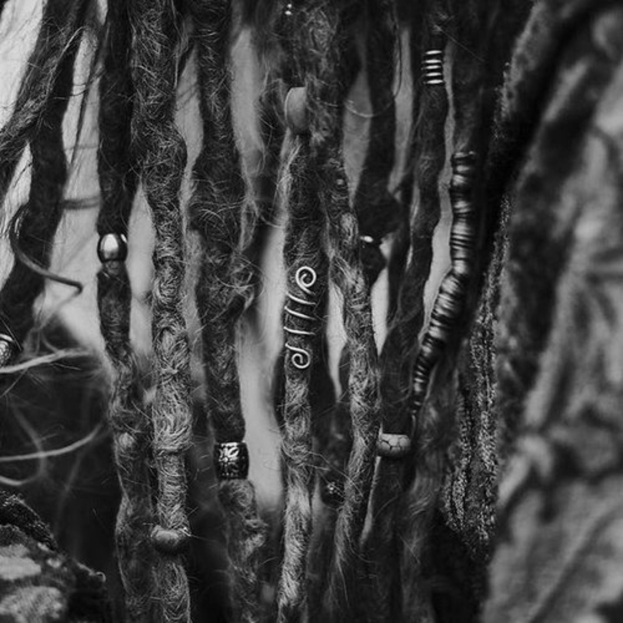 Handmade Sterling Silver Spiral dreadlock beads (view 3) - Mountain Dreads