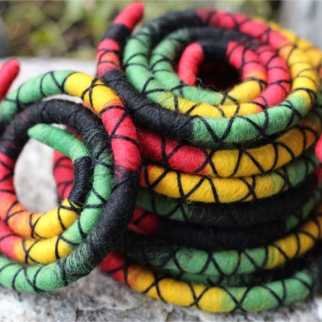 Rasta Wool Felt Spiralocks