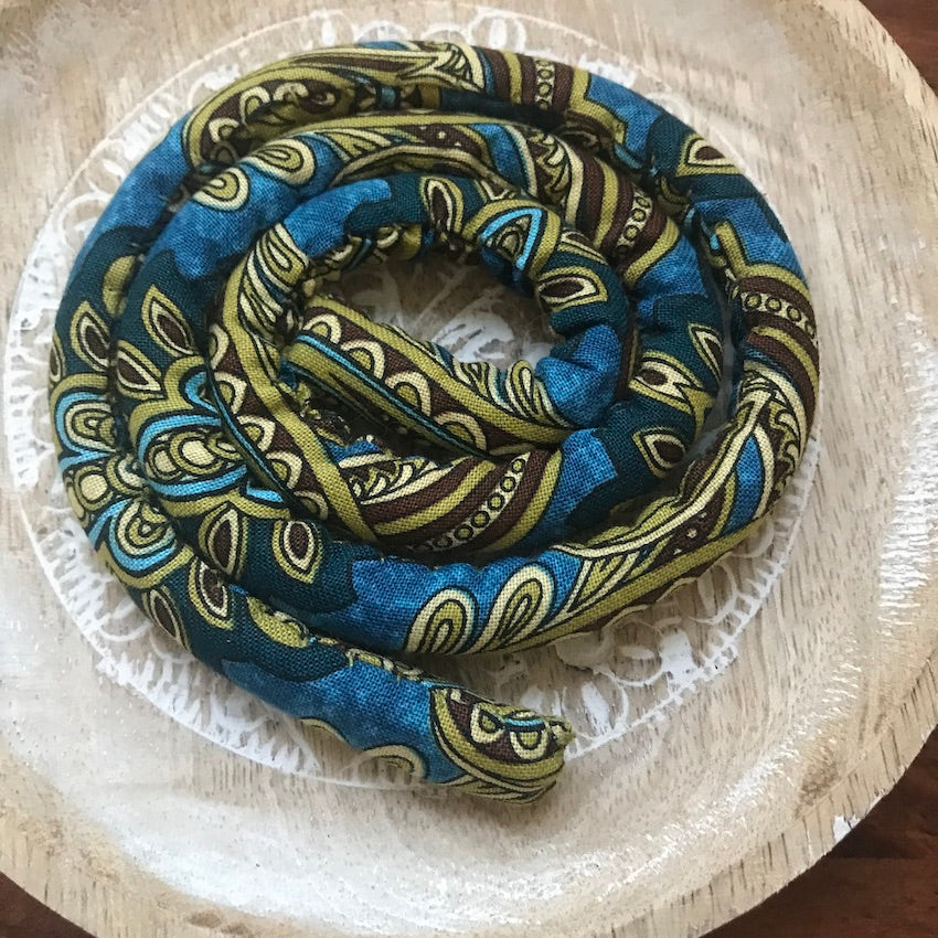 Blue Paisley Love Vegan Spiralocks